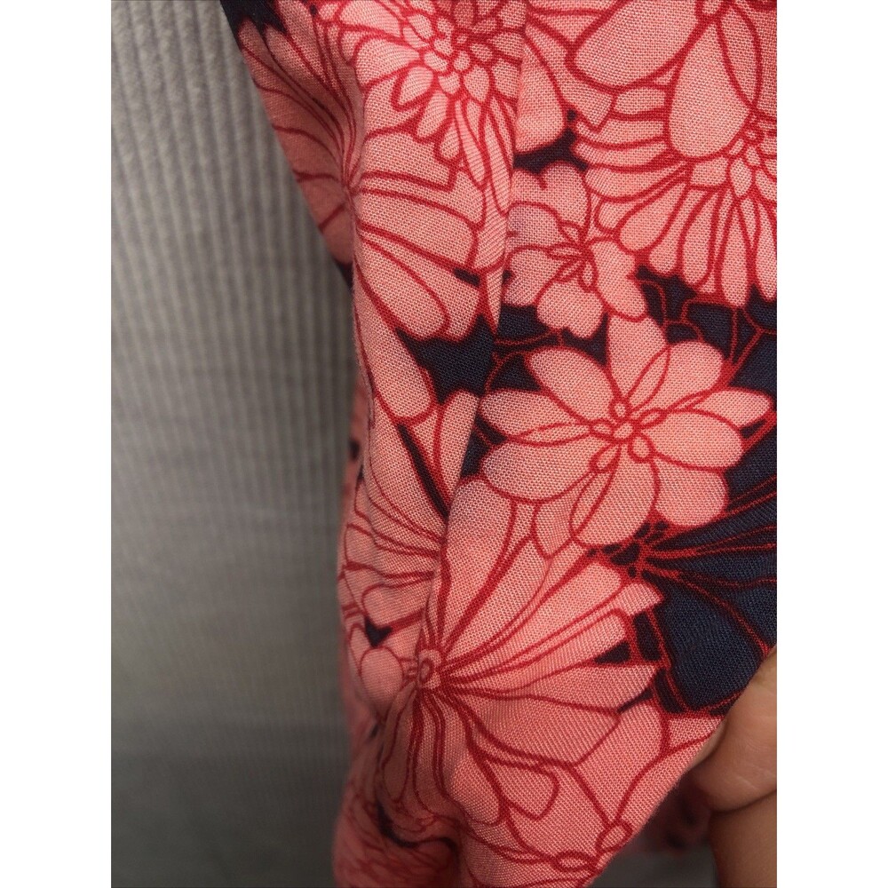Isabel Ingrid Isabelle Dress M Pink Red Blue Floral Spaghetti Strap Tie Back - Picture 12 of 16